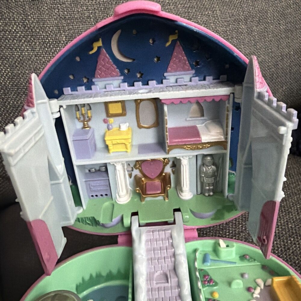 Bluebird Pin Polly Pocket Starlight Castle Heart Compact Only 1992 Vintage - Picture 3 of 9